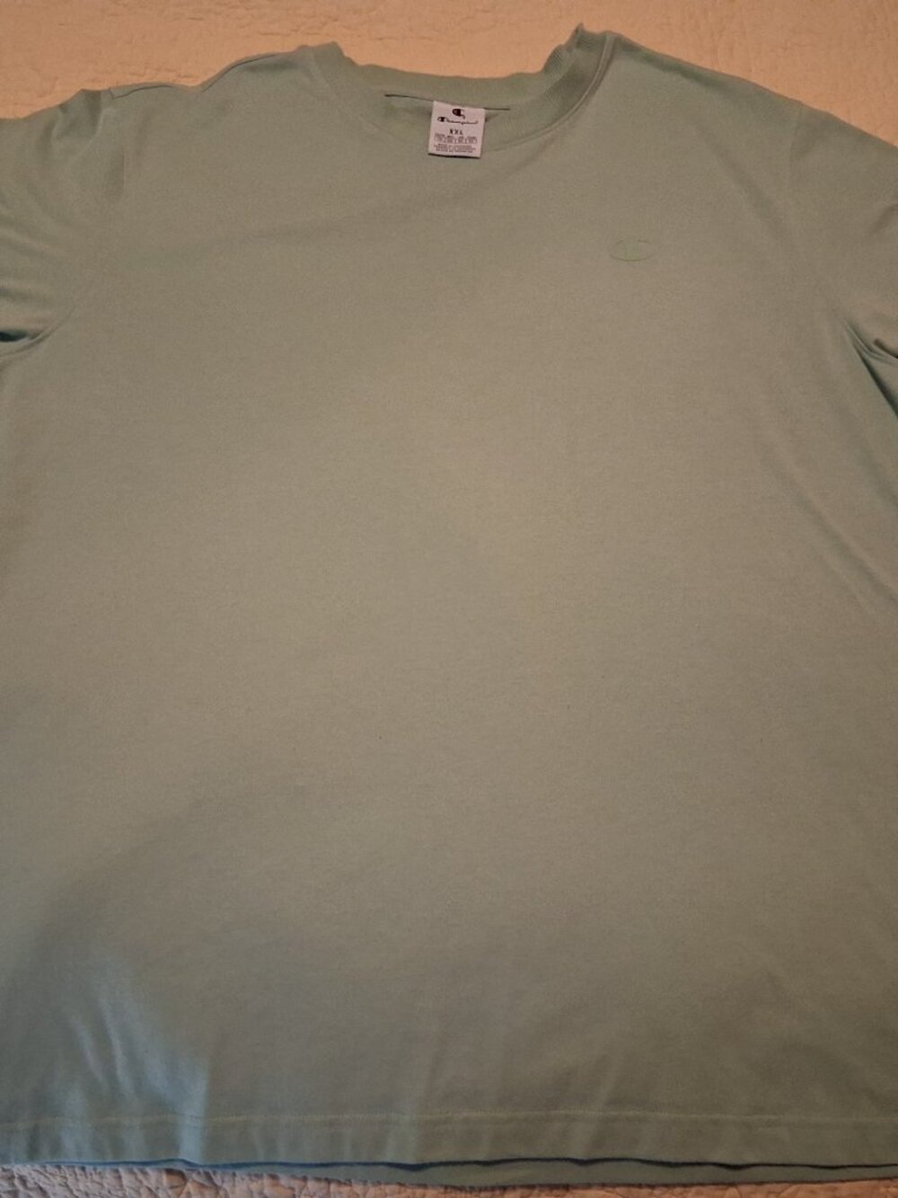 Men's Champion t-shirt, size XXL, light green